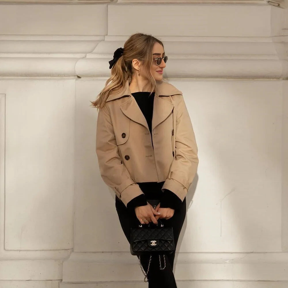 Élise | Trench Court Croisé