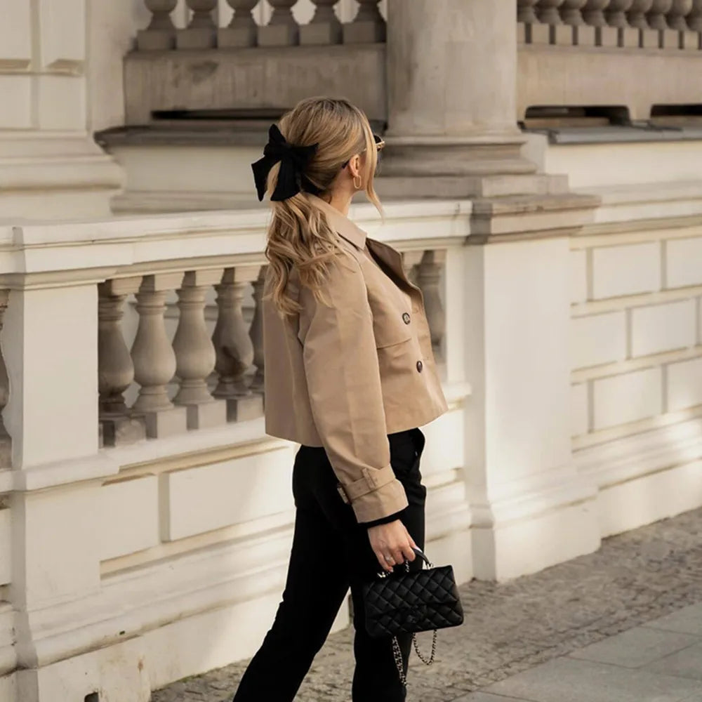 Élise | Trench Court Croisé