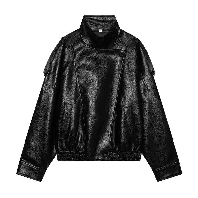 Margaux | Veste Oversize en Simili Cuir