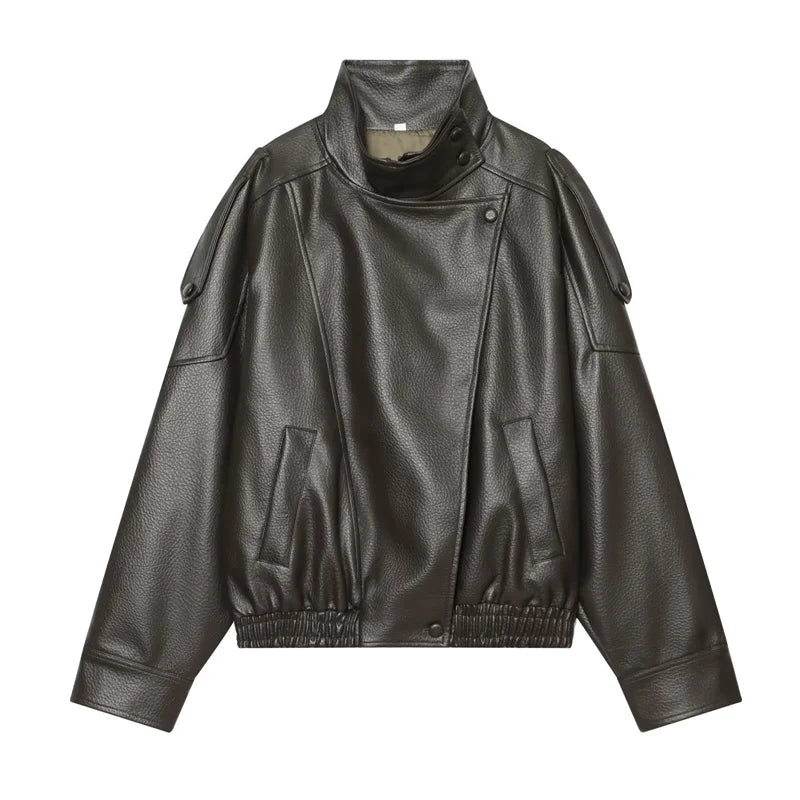 Margaux | Veste Oversize en Simili Cuir