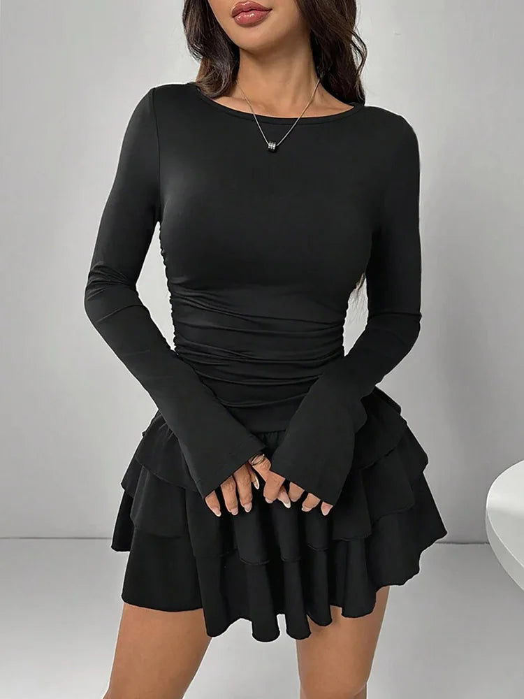 Romane | Robe Courte à Volants