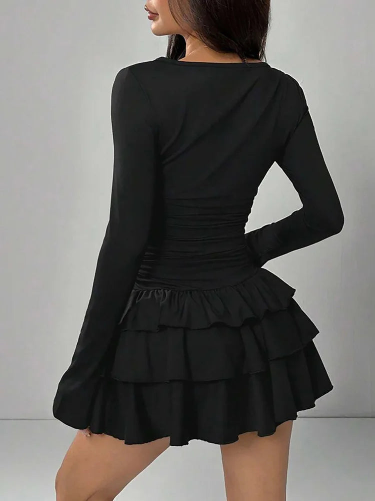 Romane | Robe Courte à Volants
