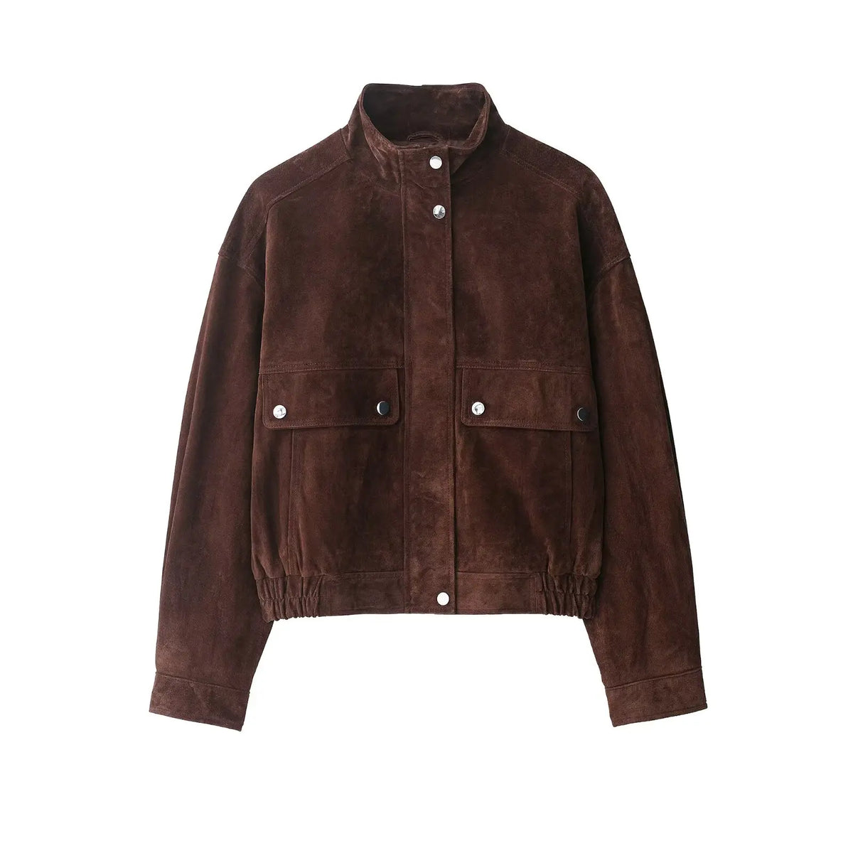 Camille | Veste Effet Daim à Grandes Poches