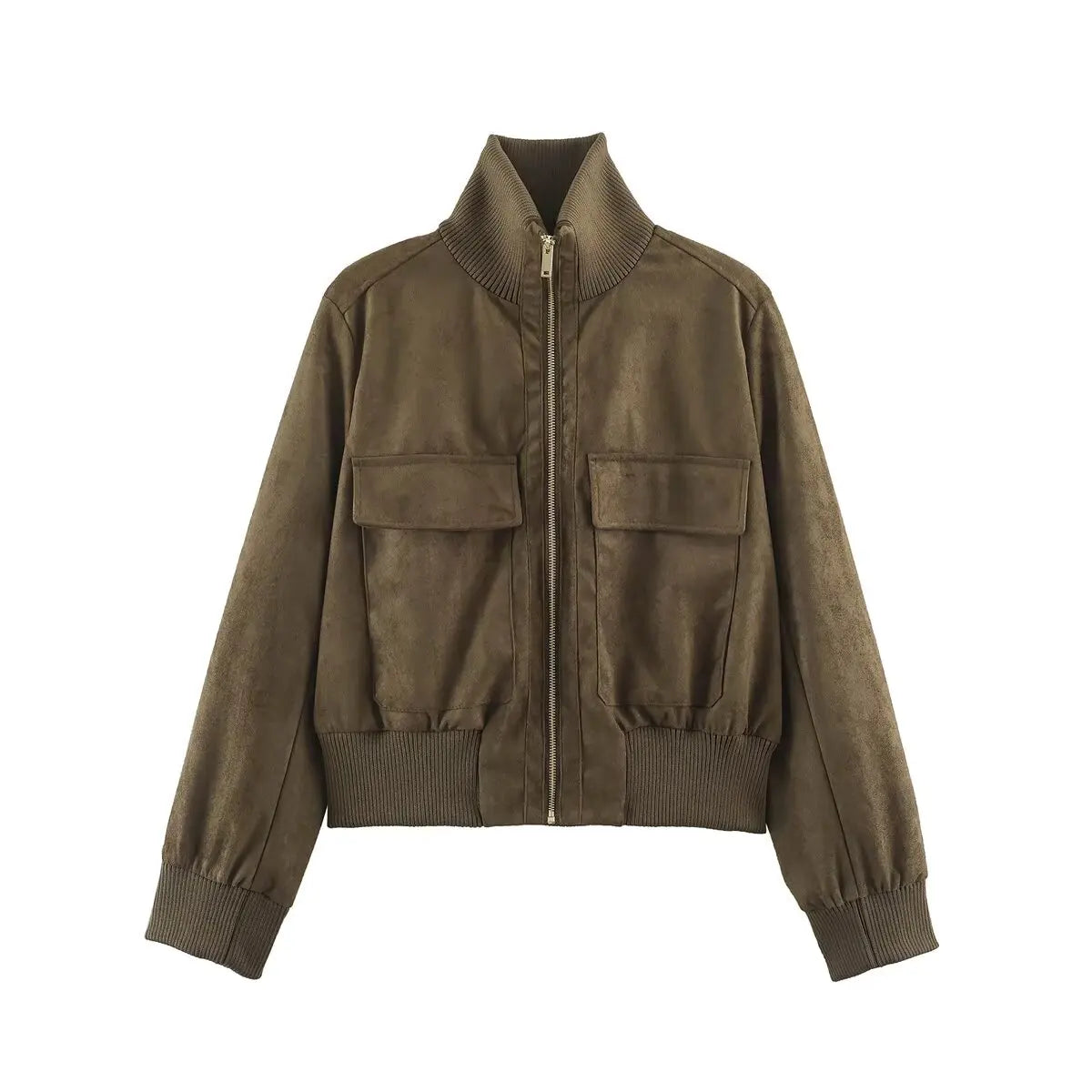 Camille | Veste Effet Daim à Grandes Poches