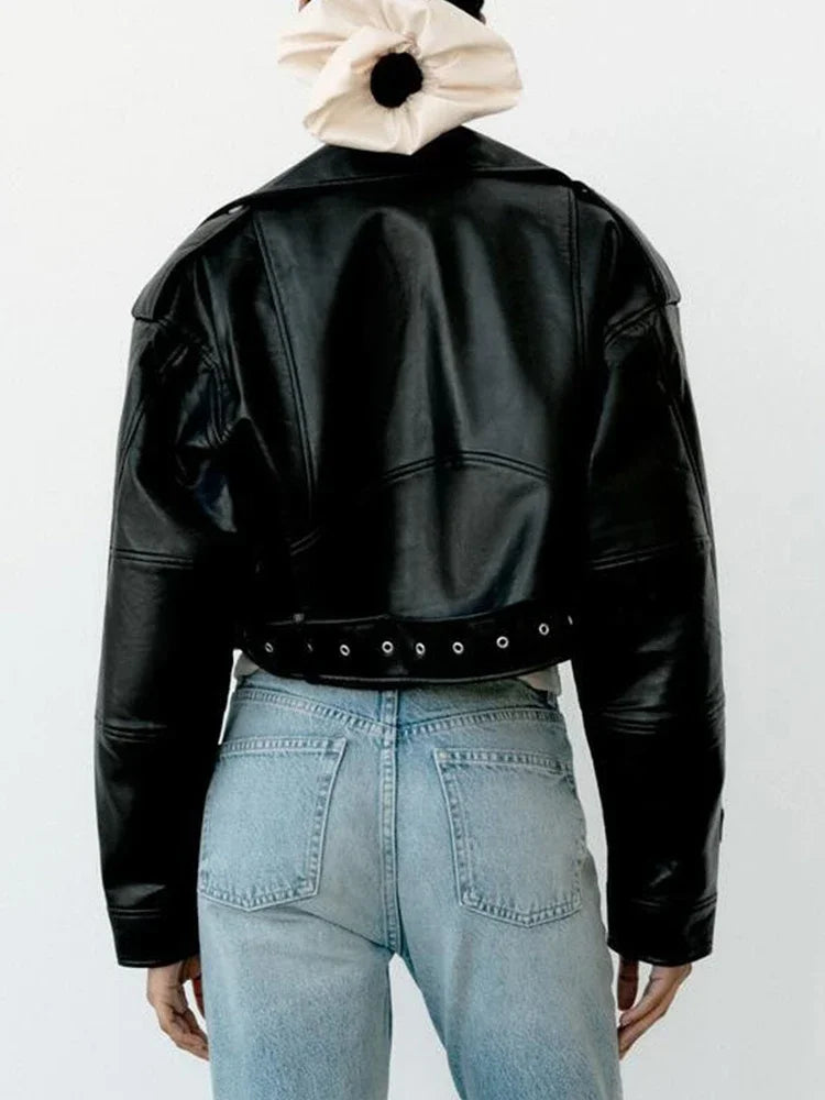 Jade | Blouson Biker en Simili Cuir
