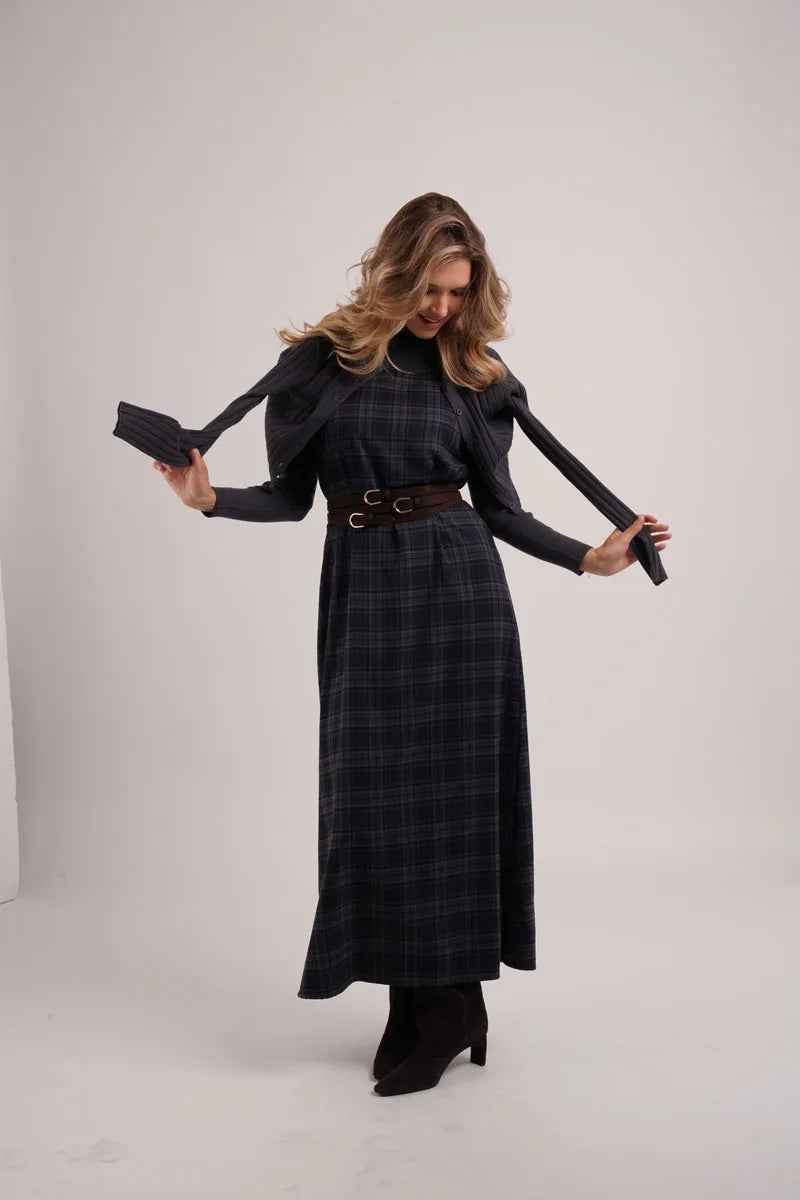 Adèle | Robe Chemise à Carreaux