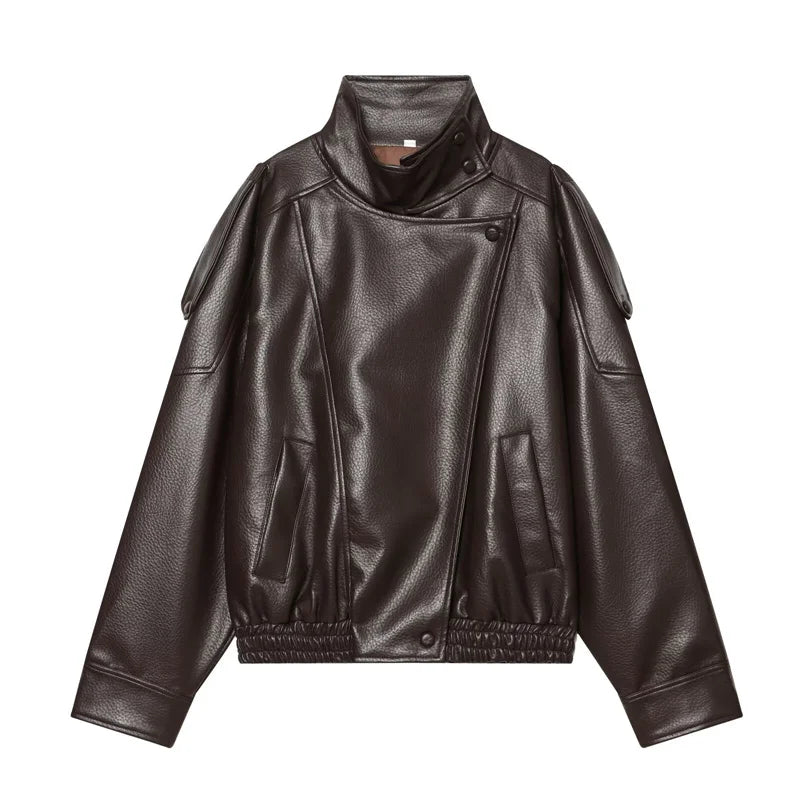 Margaux | Veste Oversize en Simili Cuir