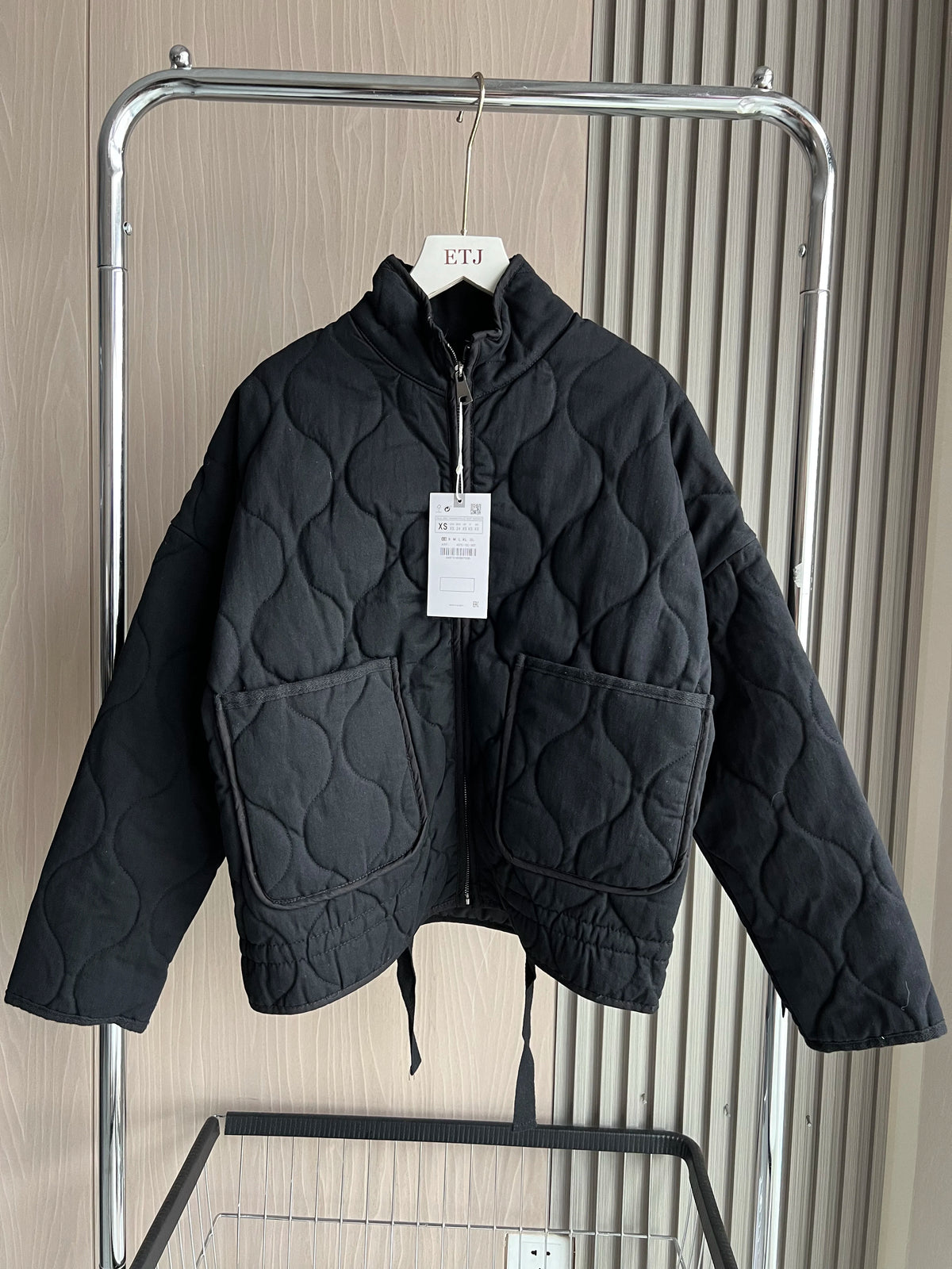 Rose | Veste Matelassée à Col Montant